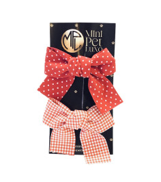 Prendedor Duo laços vermelhos